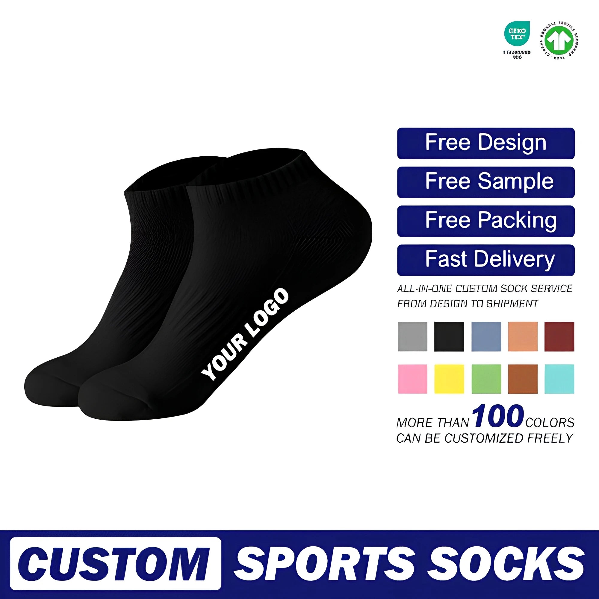 Custom Pure Color Thin Cotton Socks Breathable Medium Size Black White High Stockings ODM Spandex for Daily Use Summer