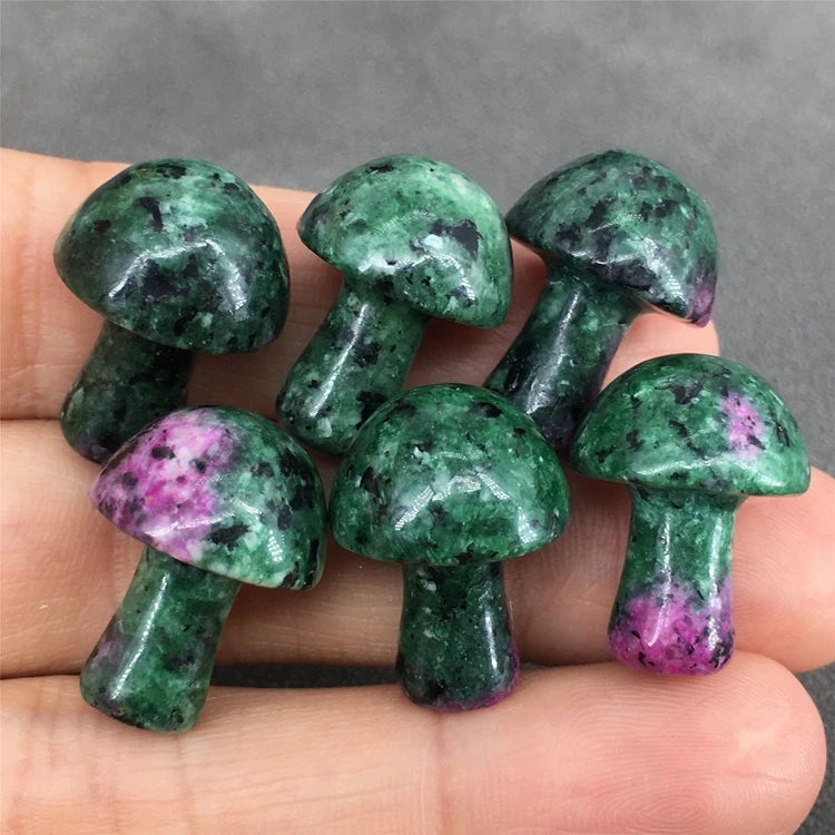 Diy Crystal healing stones gifts 20mm small size cute shape multi materials available unique gifts crystal mushroom