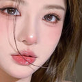 Wholesale No Logo Make up Cheap Glitter Lip Gloss Double Layer Gel Moisturizing Rainbow Lip Gloss
