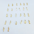 10mm Steel 26 Letter Pendant Alphabet Necklace Letters 18k Flatted Gold Initial Letters Charms Stainless Steel