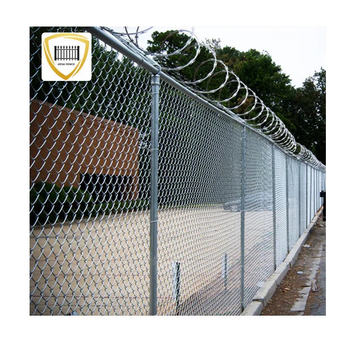Ten ft Chain Link Fence Poles Twisted Chain Link Fence Trim Along Chain Link Fence