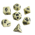 Customizable 16mm Ivory Resin and 20mm Acrylic Polyhedral Dice Set for DND Roll DND Game