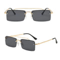 Fashion Rimless Glasses Sunglasses Europe America INS square Retro Sunglasses for Women Men