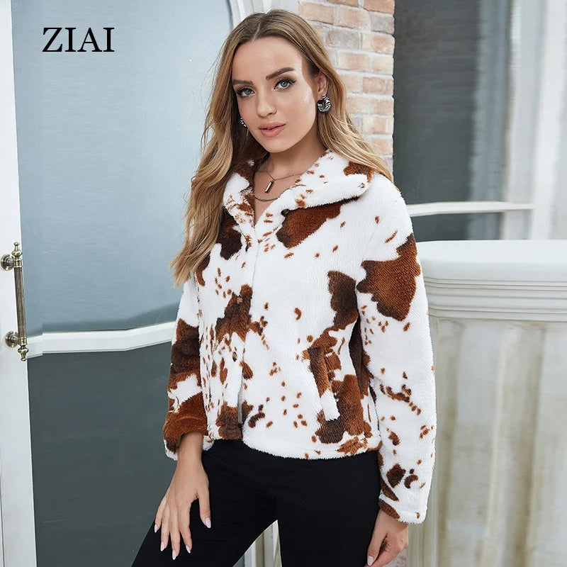 New Style Fleece Long-sleeved Wool Jacket Ladies Warm Fashion Jacket for Women