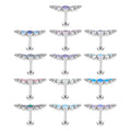 G23 Titanium Ear Tragus Cartilage Helix Daith Stud Earrings 16G Internal Thread Labret Piercing Lip Ring for Women Gold Plated