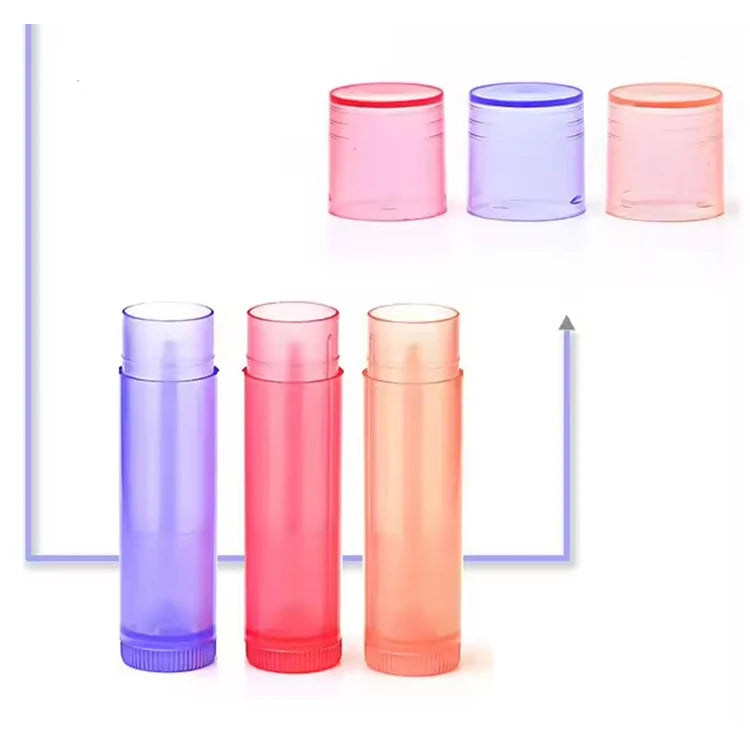 Custom Wholesale Colorful Mini Lipstick Container Tube 5g Empty PP Plastic Lip Balm Lipstick Tube
