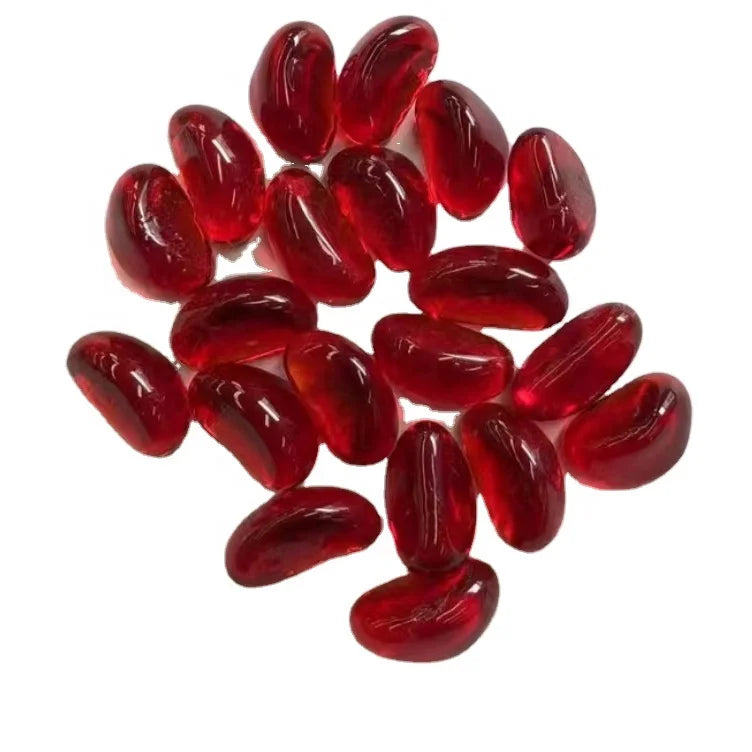 Decorative  Garden Red Cashew Glass Pebble