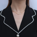 HOVANCI 3 Trendy 18K Gold Plated Stainless Steel Baroque Pearl Choker Necklace Elegant Freshwater Pearl Charm Necklace