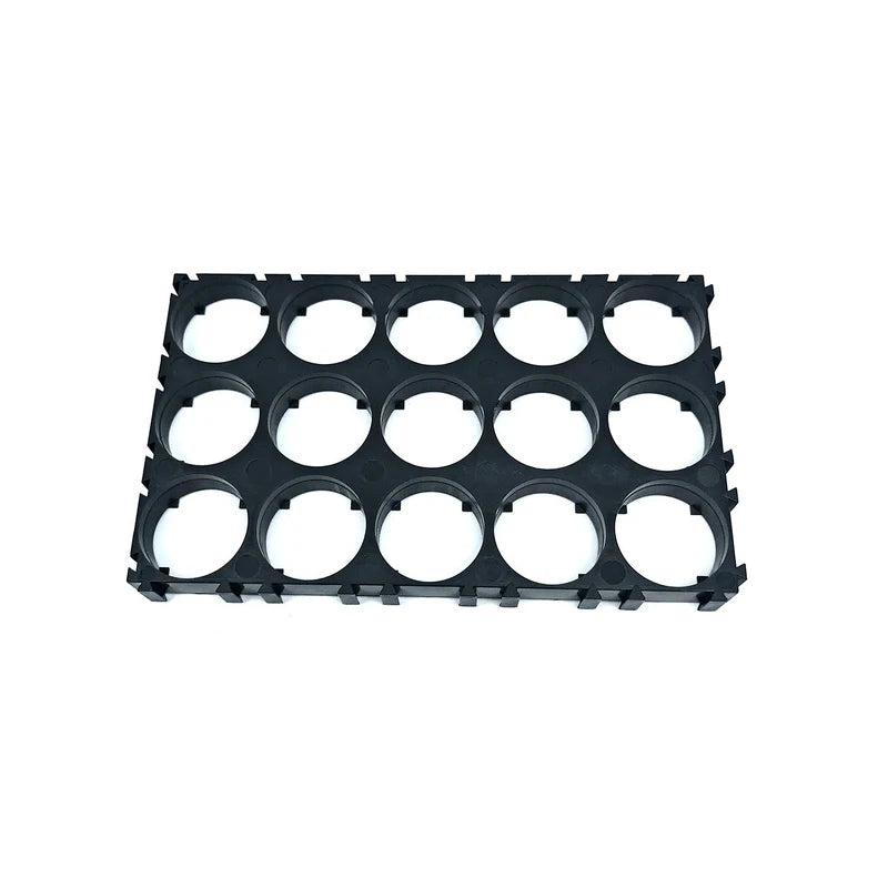 FOR Y 3*5 18650 Cylindrical Lithium Battery Connector Holder Bracket 16 Cell DIY Battery Storage Box ABS+PC Material Black LCD