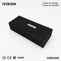 High-End Wholesale Black Flip-Top Absorbent Box Custom Logo Spot Eyeglasses Packaging Carton Sun Optical Glasses Made Plastic MegaBDM