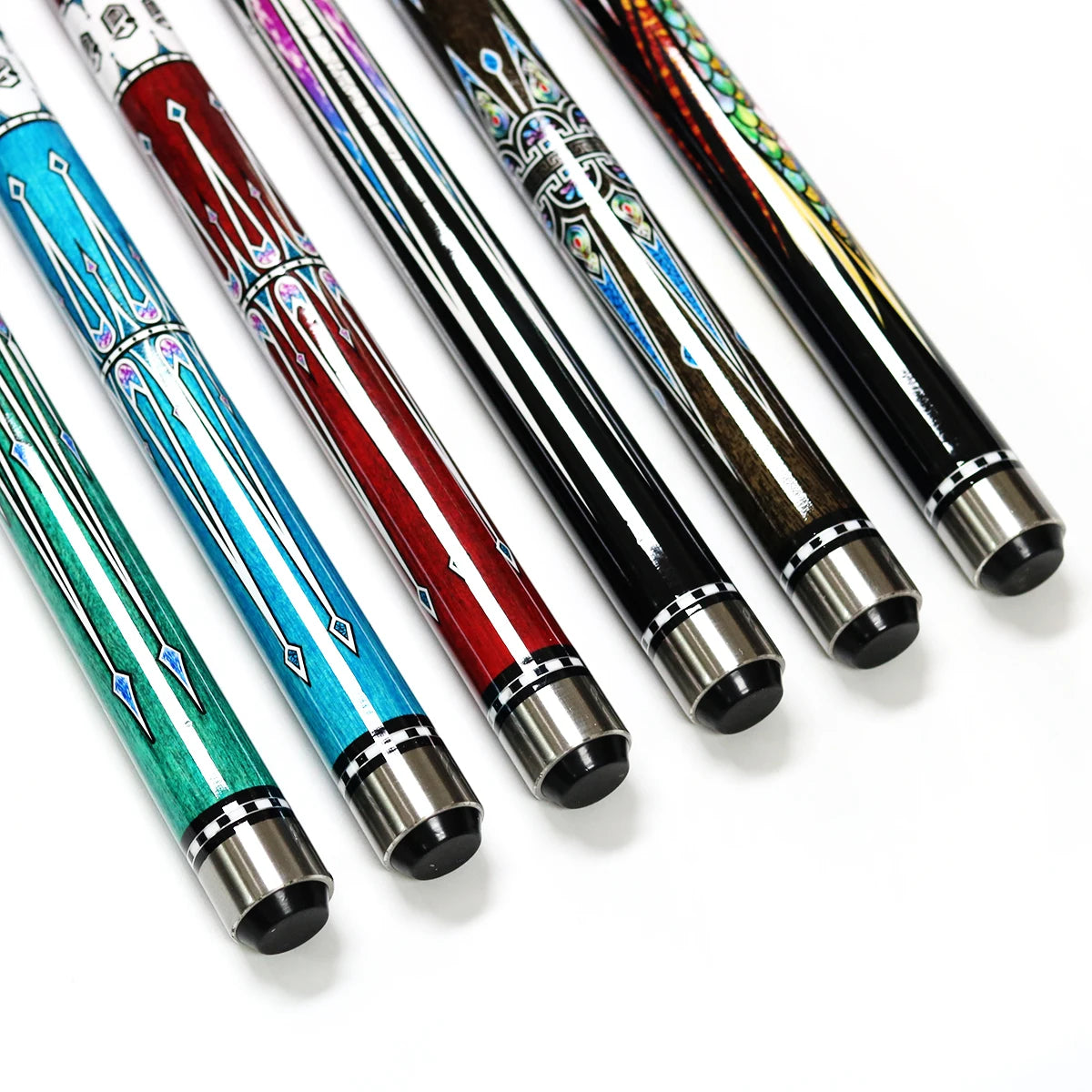 Popular New Design 58inch 1/2-PC Steel Stainless Joint Maple Wood Billiard Pool Cue Stick on Sale