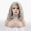 Celebrity 16inch Short bob Cut Silver Hair Grey  Matte Heat Resistant Fiber Synthetic Wigs Vendor