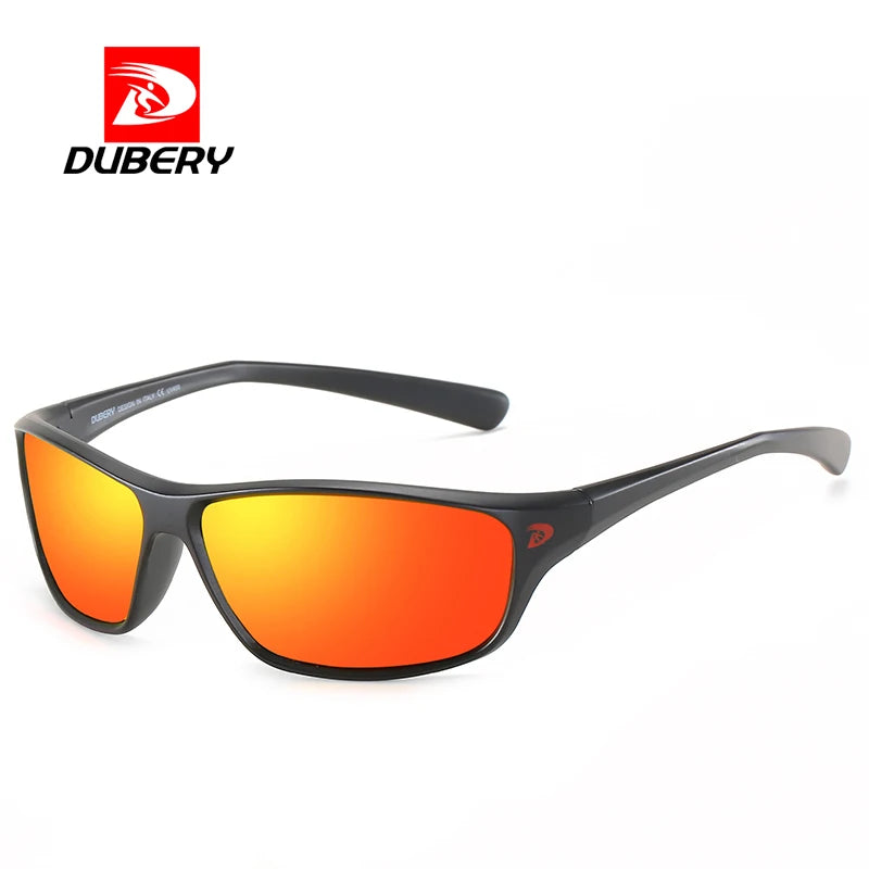 DUBERY 2026 Lightweight Blue and Transparent Frame Sport Fishing Sunglasses Outdoor Polarized for Men and Women