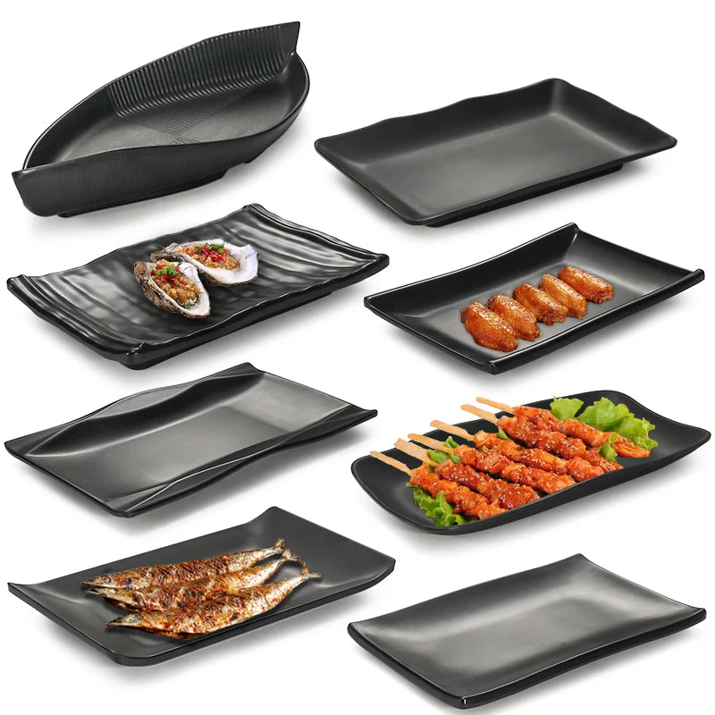 Wholesale Melamine Dinnerware Set Dishes Plates Melamine Sushi Serving Plate for Wholesale