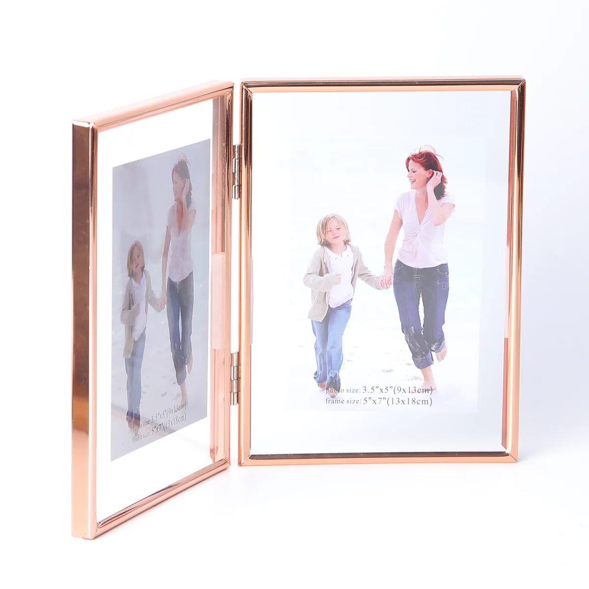 European Folding Double-side Metal Glass Photo Frame 6 Inches 7inches Picture Frame for Home Decor