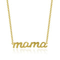 New Trendy Fine Jewelry 18K Gold Plated Mama Letter Necklace Women 925 Sterling Silver for Mother's Day Gift