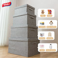 TAILI Heavy Duty Organizer Storage Box Fabric Thick Paperboard Clothes Storage Box Foldable Lid Fabric for Clothes Toys