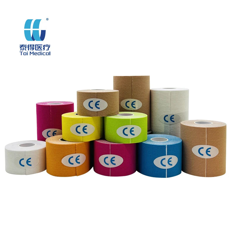 Skin 7.5CM 5M Kinesiology Tape Multicolor Waterproof Cotton Elastic Adhesive Bandage Knee Support Athletic Unisex