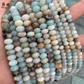 Wholesale Natural Amazonite Abacus Gemstone Loose Spacer Beads for Jewelry Making