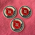 Laser Cut Natural Color Heat Press Felt Embroidery PatchBeige Color 3D Raised logo Hoodies Embroidery Label