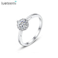 LUOTEEMI New CZ Micro Matching Cute Engagement Fashion Fancy Diamond for Woman Popular Ring