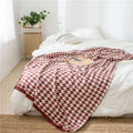 Luxury Soft Large Knitted Baby Blanket 100% Cotton Nap Custom Queen Size Big 200Cm Woven Knit Blanket//