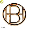 Round Shape Belt Fittings Hollow logo Brand Accessory Enamel Men's Adjustable Strap Buckle Formal