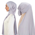Wholesale Supplier Shawl Muslim Women Ready to Wear Premium Scarf Inner Caps Stretchy Cotton Instant Jersey Sports Hijab