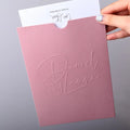 Custom Logo Embossed Pink Business Invitation Poly Recyclable Supermarket Promotion Assorted Mini Paper Envelope for Card