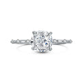 Dylam Princess Cut Cubic Zirconia 925 Sterling Silver Ring Rhodium Plated Wedding Engagement Anniversary Solitaire Diamond Rings