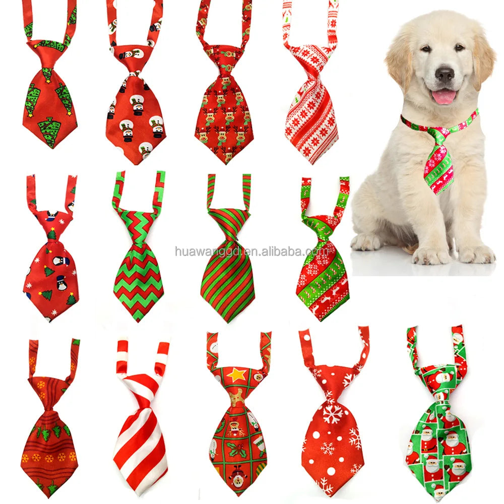Hot Selling Stocked Christmas Dog Necktie