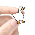 Wholesale Metal Lapel Collar Pins Cute White Goose Pin Custom logo Pin