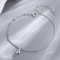 925 sterling silver round bead simple women stitching chain hand ornaments bracelet
