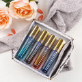 Wholesale Special Mini Glass Roller Bottles 3ml 4ml Gradient Color Unique Swirled Shaped Transparent Surface Roll Essential Oils