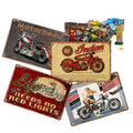Vintage Motorcycle Metal Tin Sign UV Printed Wall Decor for Pub Car Club Bar Garage Shop Home