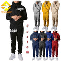 Fengway Custom Solid Color Mens Track Suit Autumn Two Piece Jogger Set Sport Casual Zipper Hoodie Quick Dry