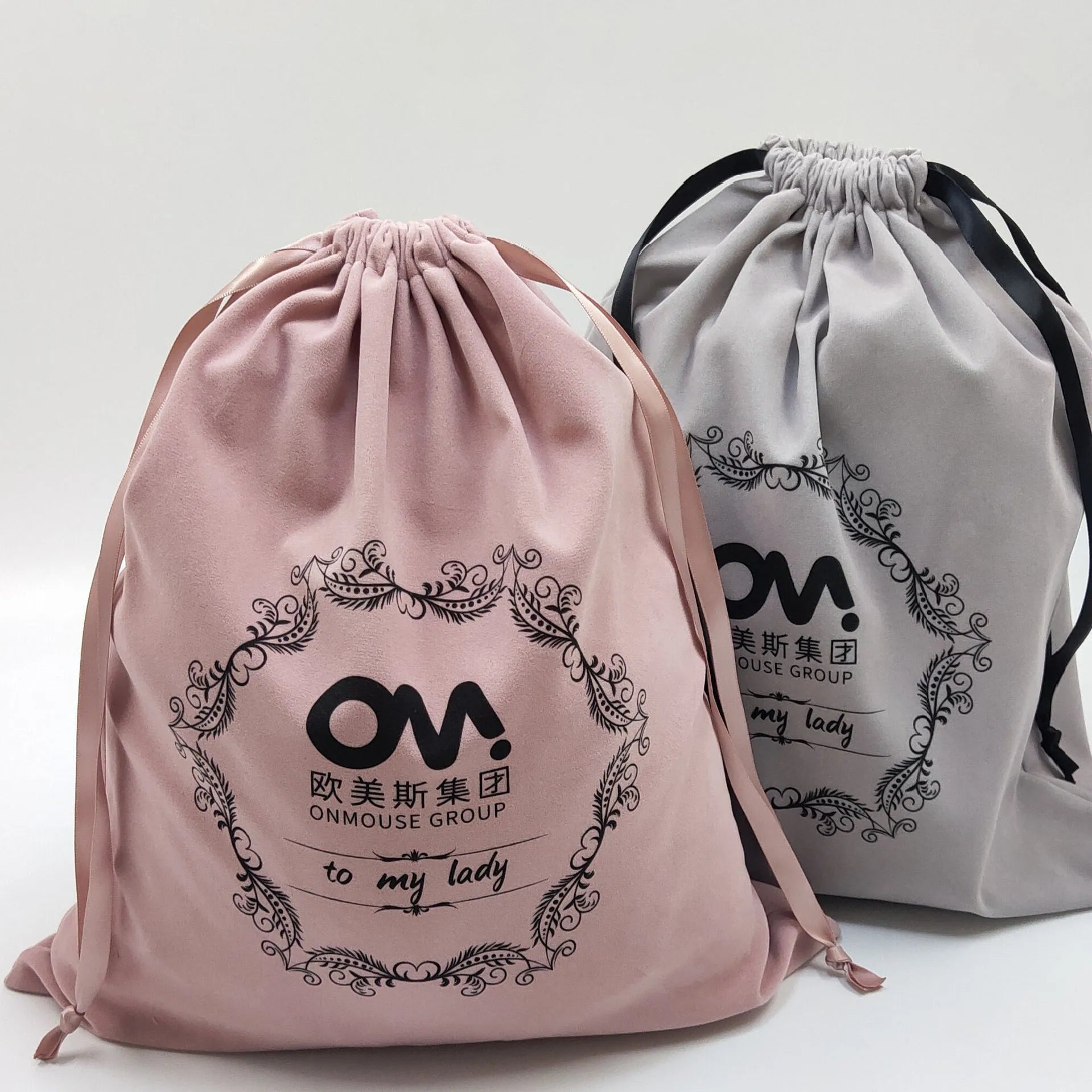 Custom Cosmetic  Velvet Jewelry  Pouch Bag Drawstring Gift  Pouch  Velvet Bag for  Shoes Bag