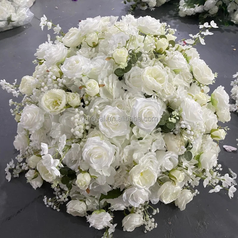 Oem Decorative Flowers and Plants Wedding Event Table Centerpieces Artificial Silk Flower Ball Wedding Decorations Supplies