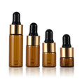 Factory Price Round Shape Glass Bottles 1ml 2ml 3ml Empty Dropping Ember for Essential Oils Convenient Glass Dropper Bottle