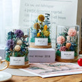 Ychon Preserved Fresh Flower Home Decoration Christmas Birthday Gifts for Women Mom Grandma Wife with Glass Cover Fashionable
