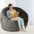 Luxury 3 Feet Foam Filled Huge Lazy Sofa Office Living Room Study Cozy Ball Bean Bag Sofa Velvet Lazy Floor Sofa