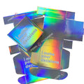 Holographic Mailing Box with Logo UV Embossed Logo Silver Holographic Shipping Box for Cosmetics Subscription Box