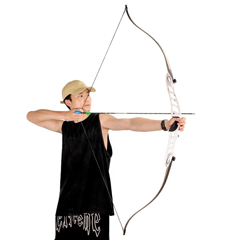 Reverse Limb Carbon Arrow Sets Recurve Bow Adults Black Hunter Riser Takedown F1 Right Handed 68'' Recurve Bow Archery