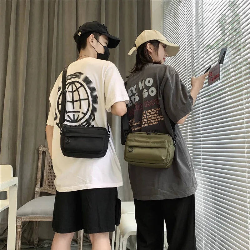 Custom High Fashion Unisex Small Crossbody Messenger Bag Street Wear Waterproof Nylon XXN Solid Pattern