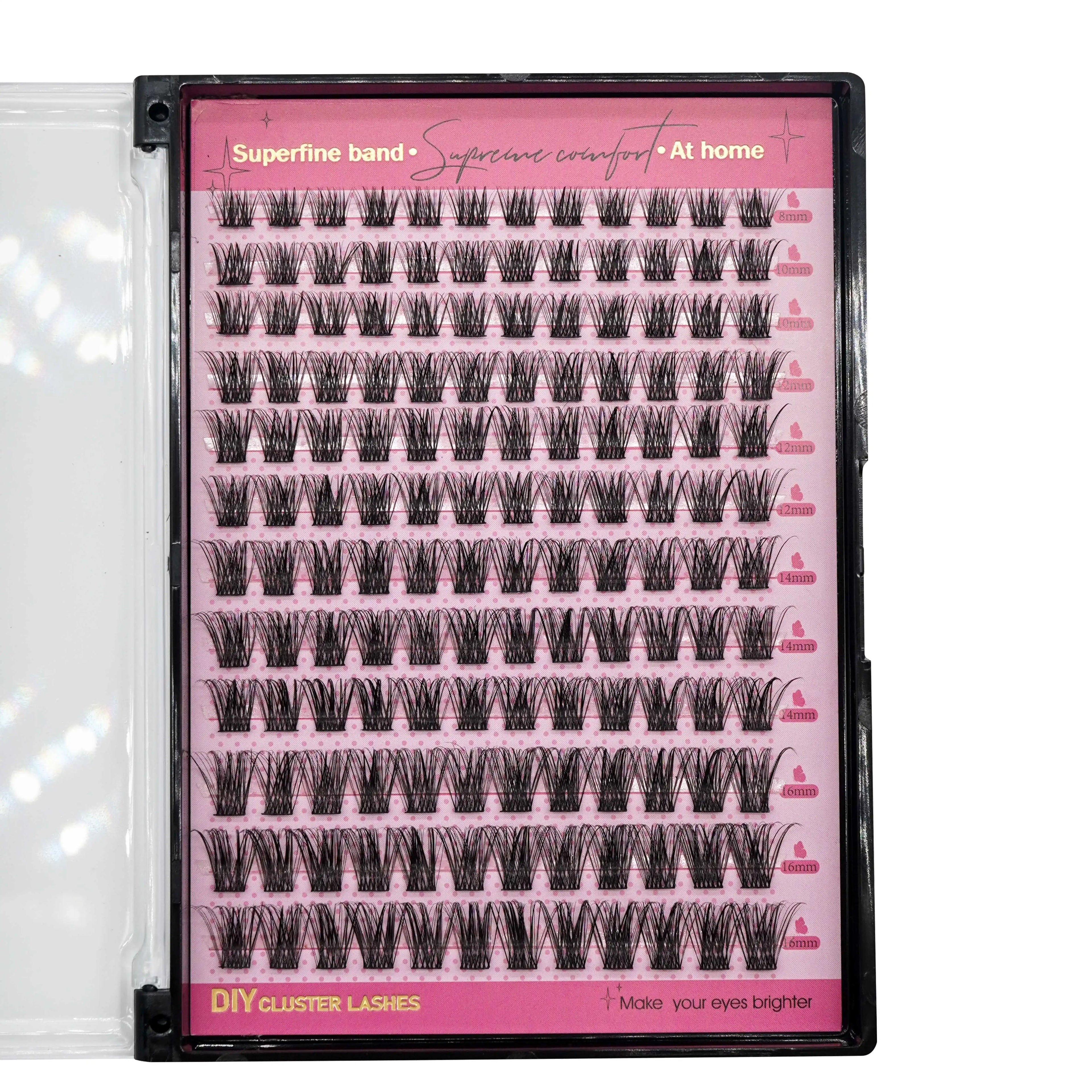 Handmade Fluffy Pre-cut Segment Mink Cluster Lashes Kit Wholesale Diy Lash Extension Kit Private Label Lash Clusters
