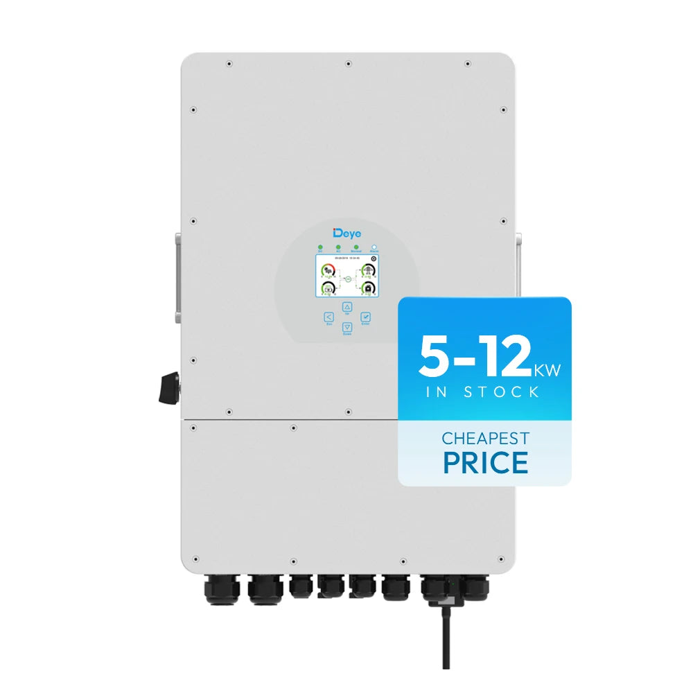 In Stock Ningbo deye Sun-12k-sg04lp3-eu 3 Phase 12kw German Warehouse Single Three Phase Hybrid Solar Inverter Ready to Ship
