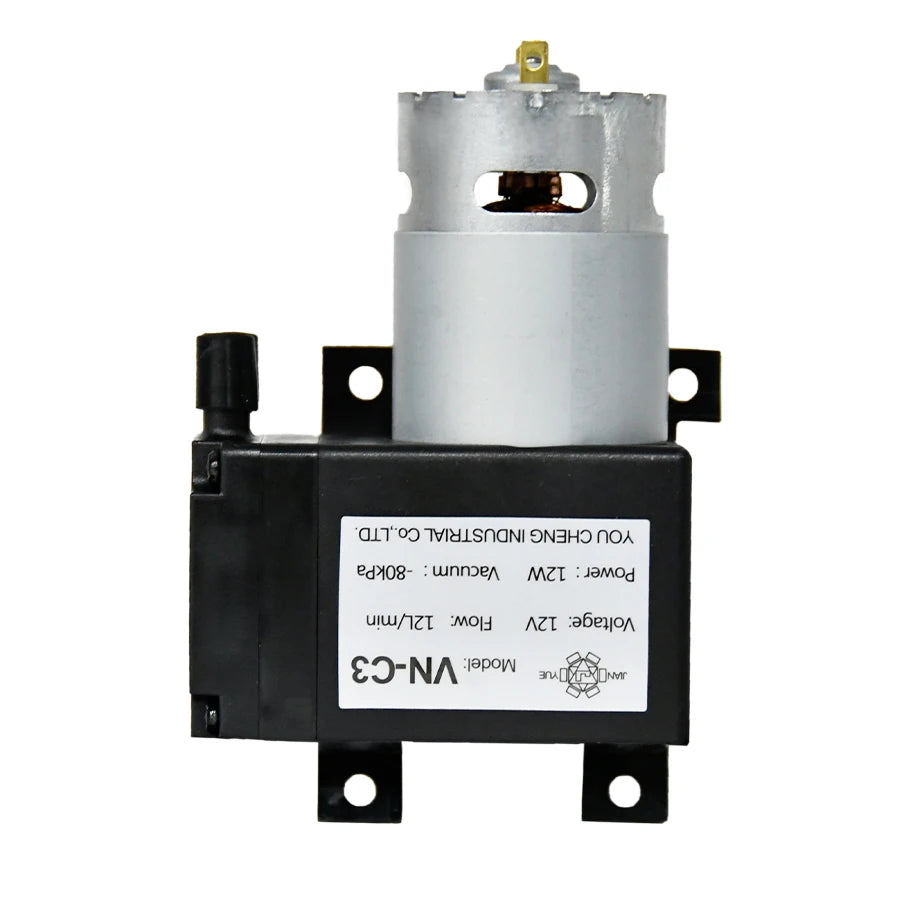 VN-C3 Piston Vacuum Pump 12V/24V DC 12W Low Noise 12L/min Miniature Negative Pressure Pump