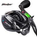 HISTAR 7.2:1 High Ratio 10kg Drag Power 9+1 BB Magnetic Braking AMG Backlight Digital LED Left Hand Baitcasting Lake River