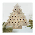 Xmas Gifts Fidget Toy Tree Shape Christmas Countdown Wooden Advent Calendar Empty Drawer 24 Storage Box Decoration