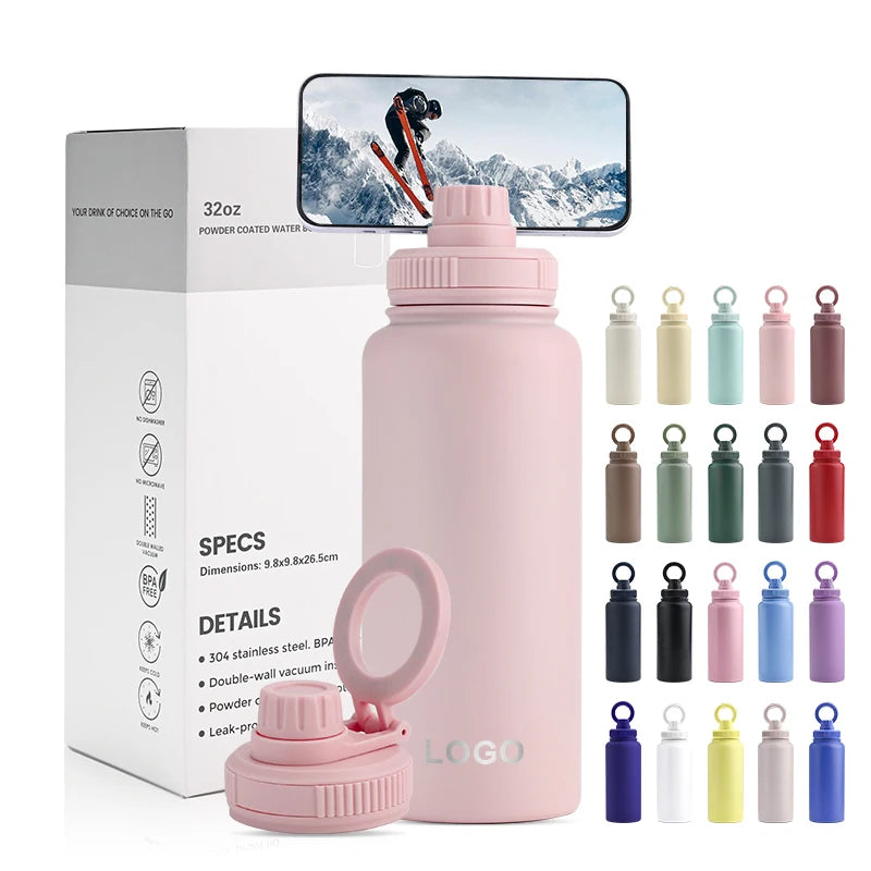 Custom logo 18/8 Bpa Free Hot and Cold 32oz Thermal Drink Bottle Double Wall Vacuum Insulated Stainless Steel Water Bottle